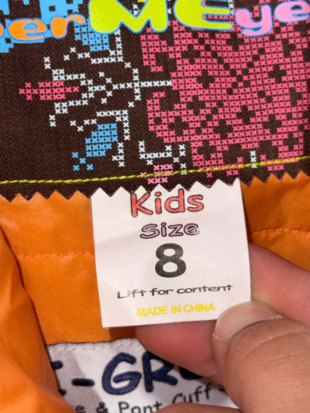 Obermeyer Kids Size 8 White Multi-Color Patchwork I-Grow Ski Jacket - Picture 3 of 4